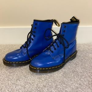 COPY - Vintage Blue Leather Dr Martens Boots